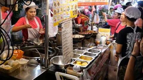 Stall of Chinese dessert containing with different healthy ingredients 库存影片 118611214