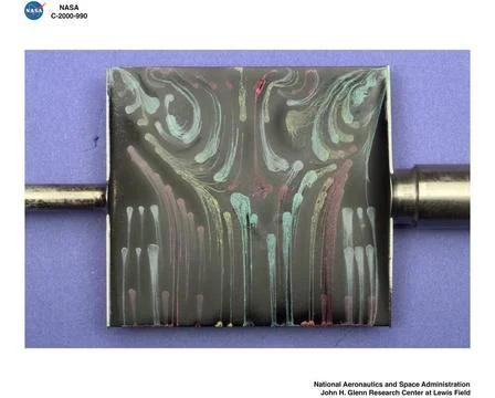 STALL FLUTTER TEST - FLOW VISUALIZATION Copyright: xpiemagsx piemagsspace-... Stock Photos
