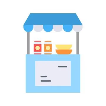 Stall icon vector image. Stock Illustration