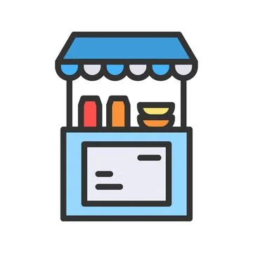 Stall icon vector image. Stock Illustration