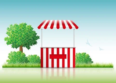 Stall in nature. Stock Illustration