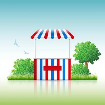 Stall in nature. Stock Illustration