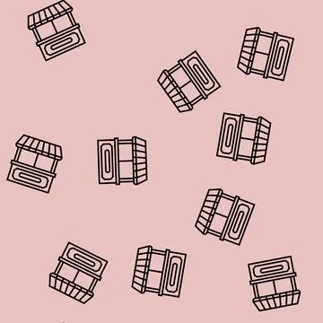 Stall store line seamless pattern Stock Illustration