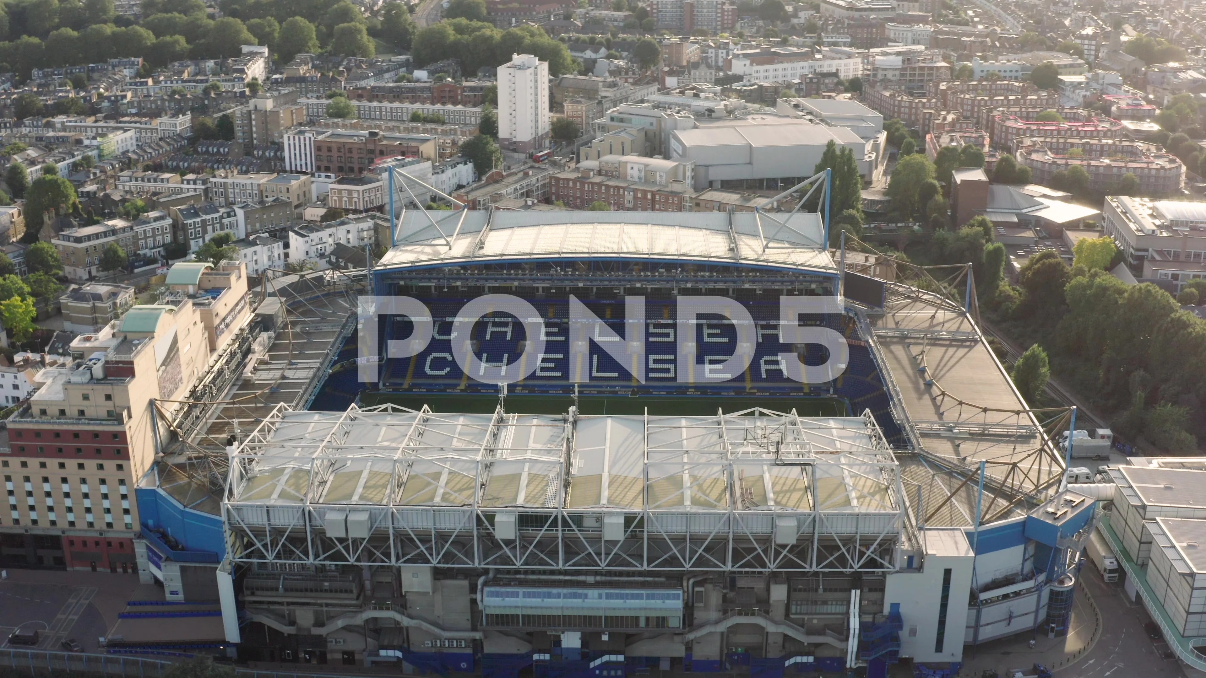 Pitch Level View of Stamford Bridge Stad, Stock Video