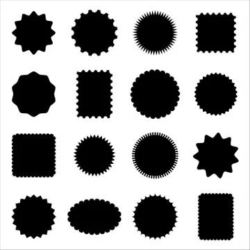 Stamp and Frame shapes Stock Illustration
