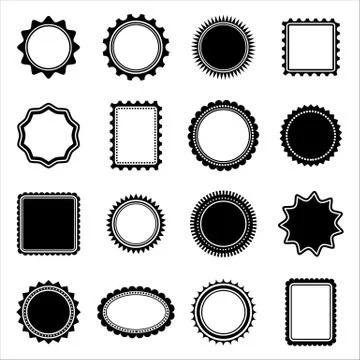 Stamp and Frame shapes Stock Illustration