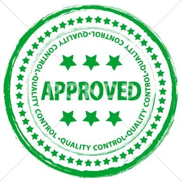 Stamp approved 4 Stock Illustration