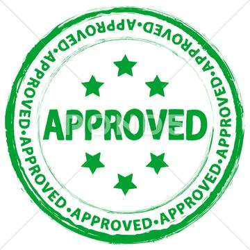 Stamp approved Stock Illustration