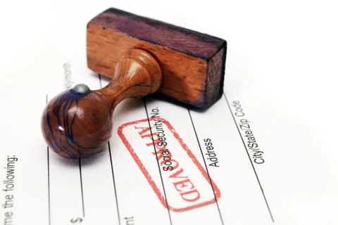 Stamp approved 스톡 사진