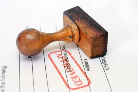 Stamp approved 스톡 사진