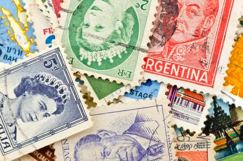 Stamp background Stock Photos