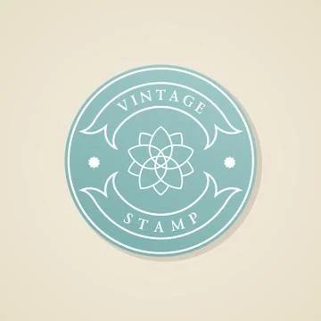 Stamp calligraphic design elements. Luxury vector frame monogram Stock Illustration