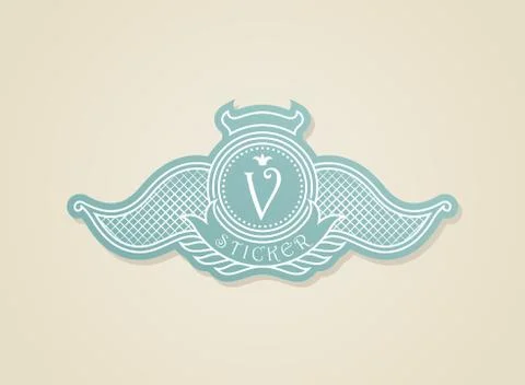 Stamp calligraphic design elements. Luxury vector frame monogram Stock Illustration