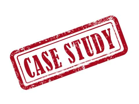 Stamp case study in red Stock Illustration