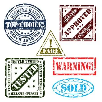 Stamp collection Stock Illustration