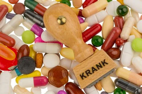 Stamp on colorful tablets Stock Photos