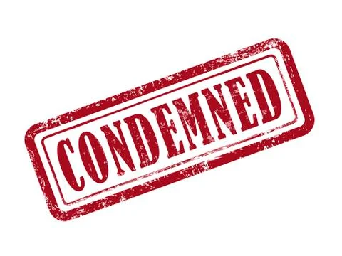 Stamp condemned in red Stock Illustration