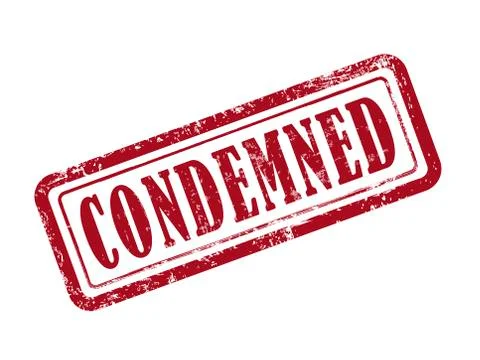 Stamp condemned in red Stock Illustration