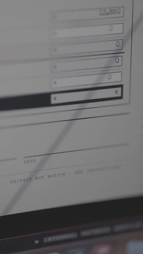 Stamp on the document indicated it was PROCESSED on a certain date Stock Footage 333414702