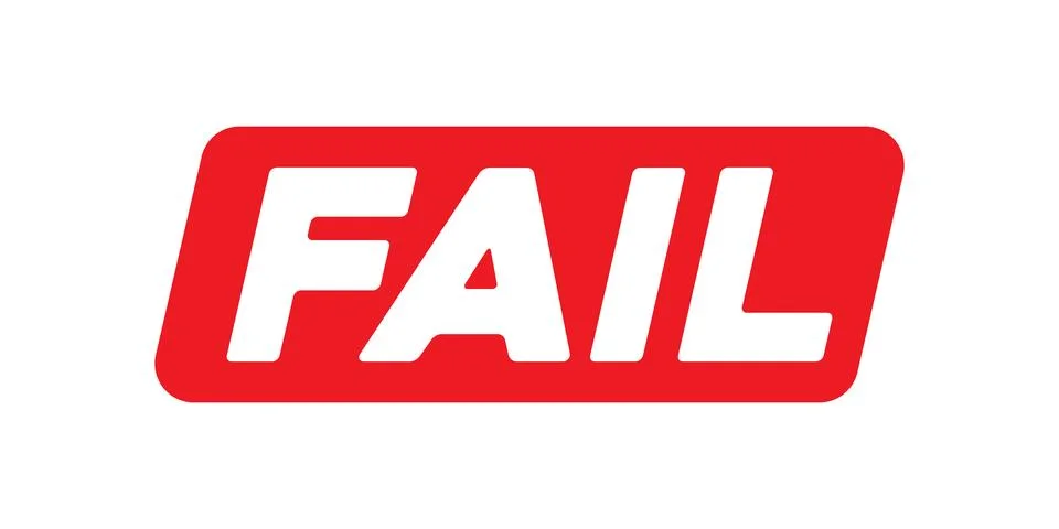Stamp fail isolated Stock Illustration