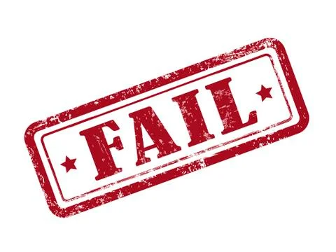 Stamp fail in red text on white Ilustração Stock