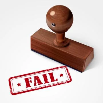 Stamp fail in red text on white Stock Illustration