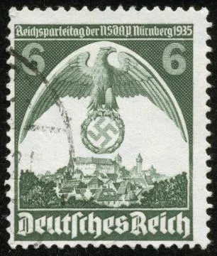 Stamp of fascist germany Foto stock