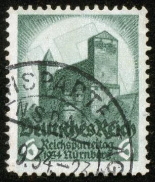 Stamp of fascist germany Foto stock