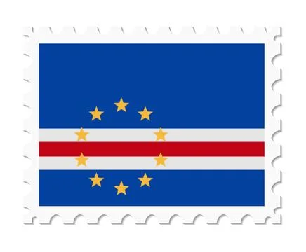 Stamp flag cape verde Illustrazione stock