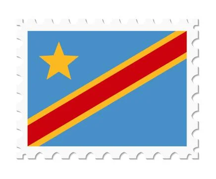 Stamp flag congo Stock Illustration