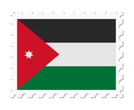 Stamp flag jordan Stock Illustration