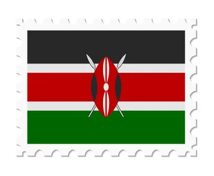 Stamp flag kenya イラスト素材