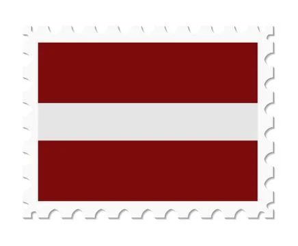 Stamp flag latvia Stock Illustration