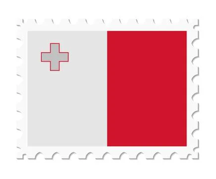 Stamp flag malta Stock Illustration