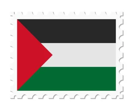 Stamp flag palestine イラスト素材