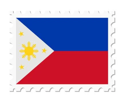 Stamp flag philippines Stock Illustration