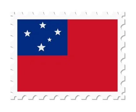 Stamp flag samoa 스톡 일러스트