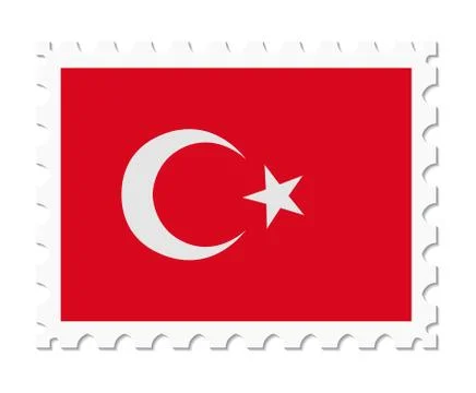 Stamp flag turkey イラスト素材