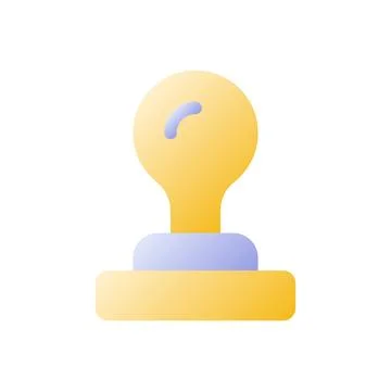 Stamp flat gradient two-color ui icon 스톡 일러스트