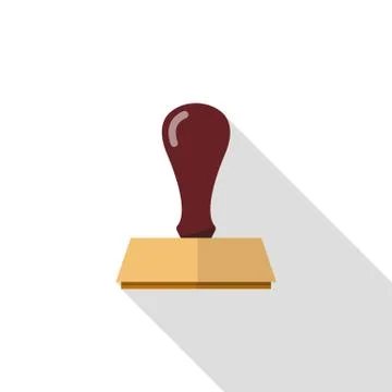 Stamp icon in flat style Stock Illustration