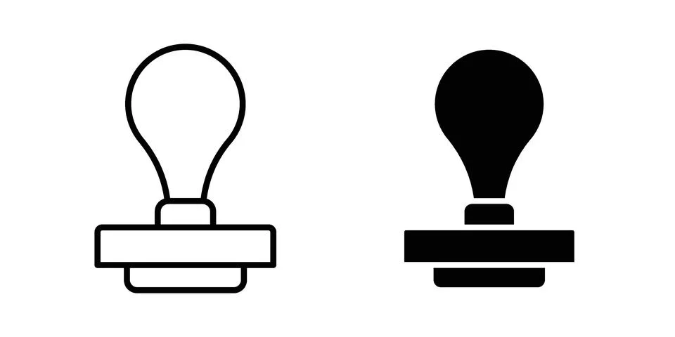 Stamp icon graphic element. web icon set Stock Illustration