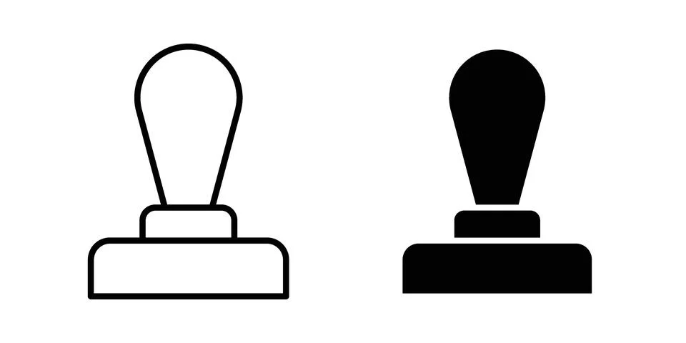 Stamp icon Illustration set. Vector Eps10 for apps Illustrazione stock