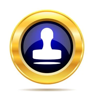Stamp icon. Internet button on white background.. Stock Illustration
