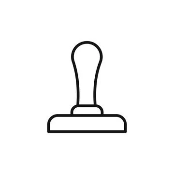 Stamp icon logo sign vector outline Illustration
