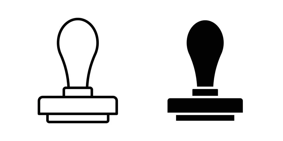 Stamp icon or illustration vector symbols Illustrazione stock