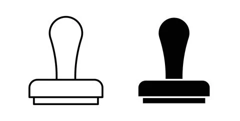 Stamp icon symbol. Flat Vector illustration Illustrazione stock