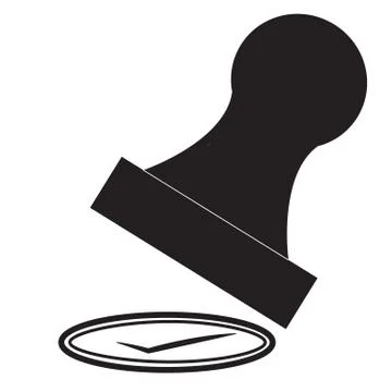 Stamp icon on white background. flat style. black rubber stamp sign. 스톡 일러스트