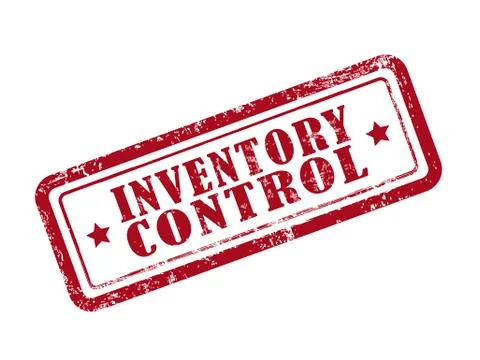 Stamp inventory control in red Ilustração Stock