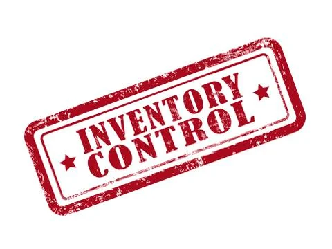 Stamp inventory control in red Ilustração Stock