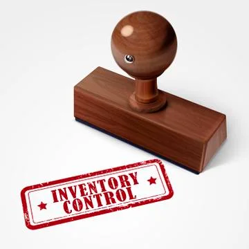 Stamp inventory control in red Ilustração Stock